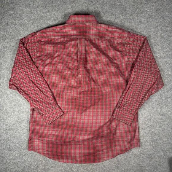 Brooks Brothers Madison Shirt Mens Large Red Plaid Supima Cotton Non-Iron Large - Picture 6 of 10